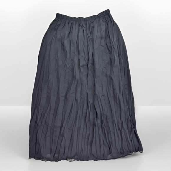 American Vintage Dresses & Skirts - Vintage Chiffon Ruffle Maxi Skirt 16 XL Black 90s Formal Goth Glam Fairycore